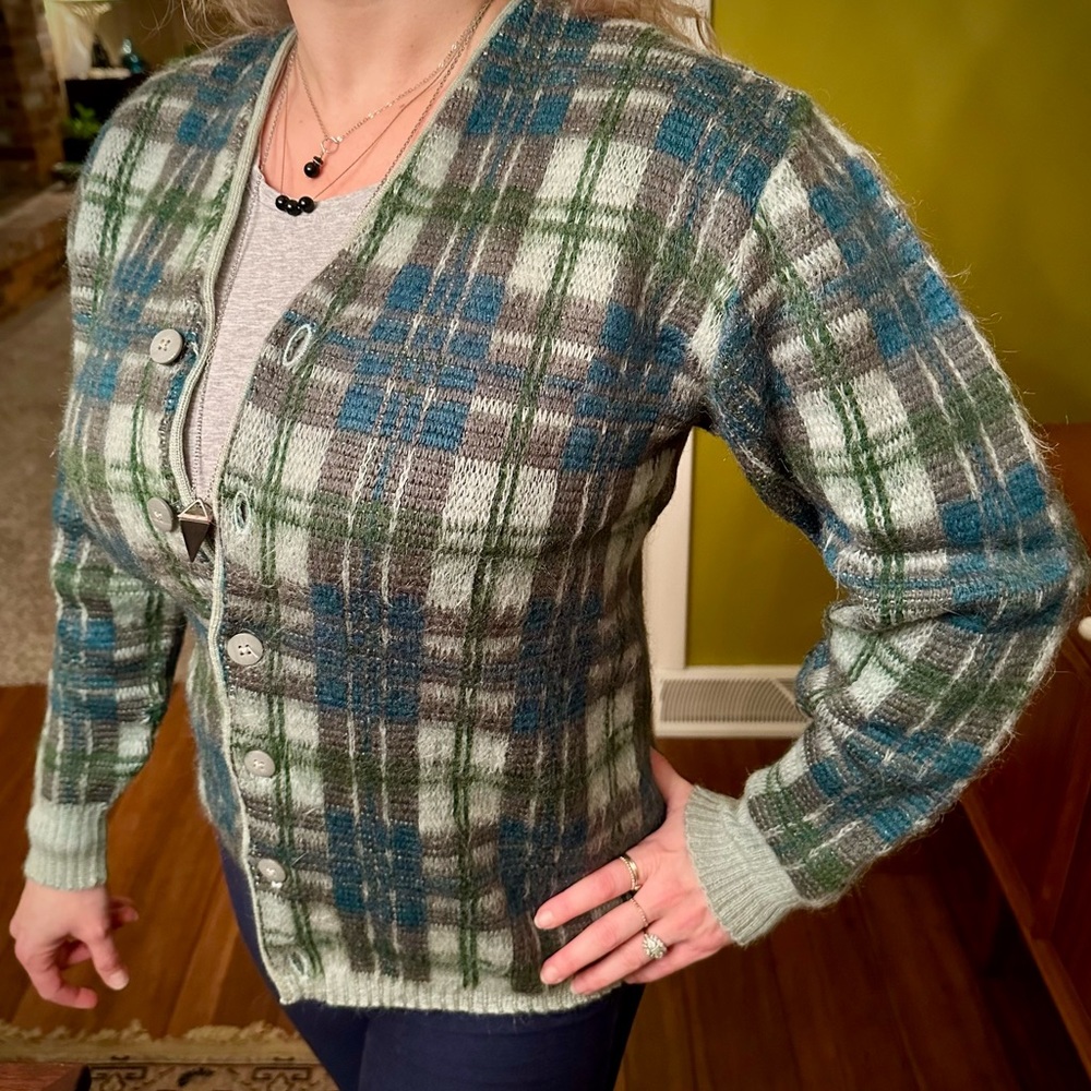 Vintage Wool/Mohair 1960s Cardigan (Medium-Unisex)